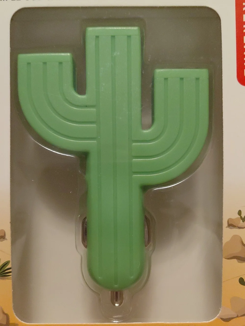 Kikkerland Cactus Triple USB Car Charger